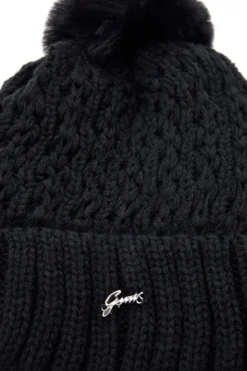 Cappello nero con pon pon interno caldo GianMarco Venturi CLASS 66303V