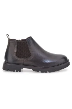 Chelsea boots marroni con zip e inserti elastici Andrea Bruni 72053