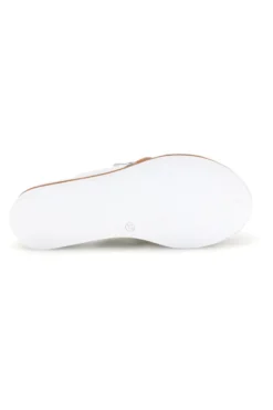 Ciabatta bianca con catena decorativa Prima riga M205