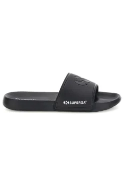 Ciabatta nera con fascia logo Superga S24S753