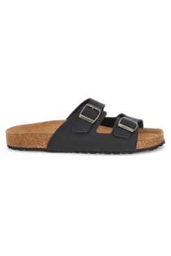 Ciabatta Nero in vera pelle Bio up 101
