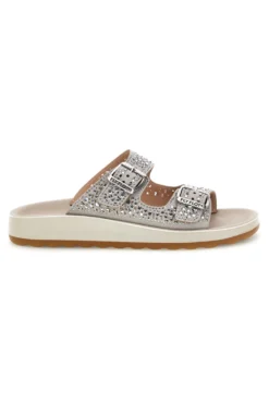 Ciabatte Argento Strass E Fibbie Fly flot 90770169KZ