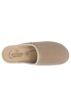 Ciabatte beige con sottopiede in vera pelle antiscivolo Fly Flot 90T40368FE