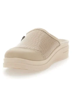 Ciabatte Beige con Tomaia in Pelle Effetto Lucido BIO UP 753