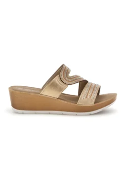 Ciabatte beige con zeppa Inblu 23 RN