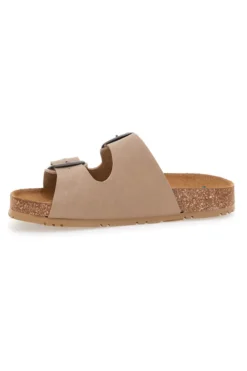Ciabatte beige doppia fibbia Pittarello Green walk 335CF20630SR