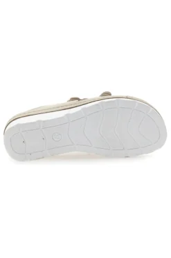 Ciabatte beige traforate con doppia fibbia comfort TIGLIO 54344