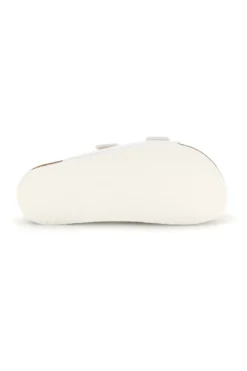 Ciabatte bianche con doppia fascia regolabile Made in Italy in vera pelle Superga S31C731
