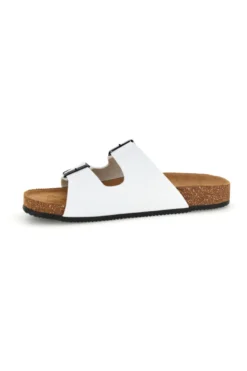 Ciabatte bianche con doppia fibbia Pittarello tierra 335A038SR