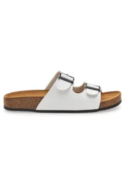 Ciabatte bianche con doppia fibbia e cinturini Pittarello Tierra 335A038SR