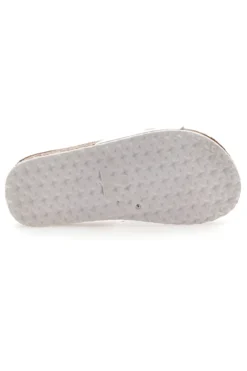 Ciabatte bianche con maxi catena oro Pitt Kids 14450