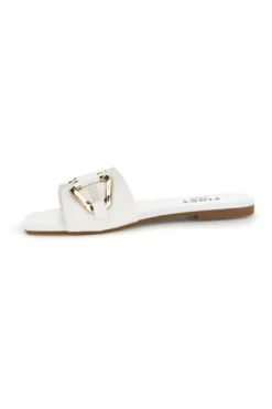 Ciabatte bianche con morsetto The first chic PRE5413