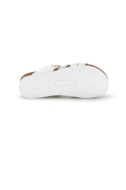 Ciabatte bianche con sottopiede in pelle Pittarello eco 293A410SR