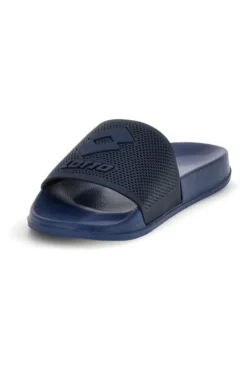 Ciabatte blu con fascia traforata Lotto Moku III Slide