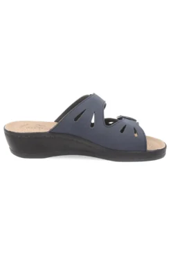 Ciabatte blu con sottopiede in vera pelle antiscivolo Fly Flot 90160008CE