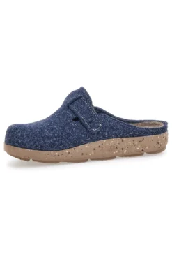 Ciabatte blu in feltro con fibbia decorativa Inblu 27 ED