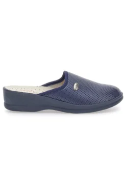 Ciabatte Blu Made In Italy Con Plantare In Vera Pelle Le Soft 824100