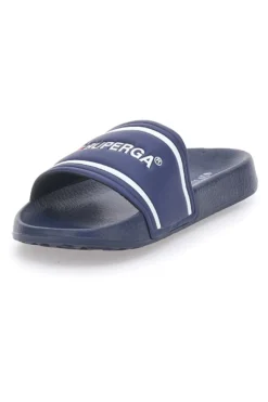 Ciabatte blu navy fascia logata Superga S24S395