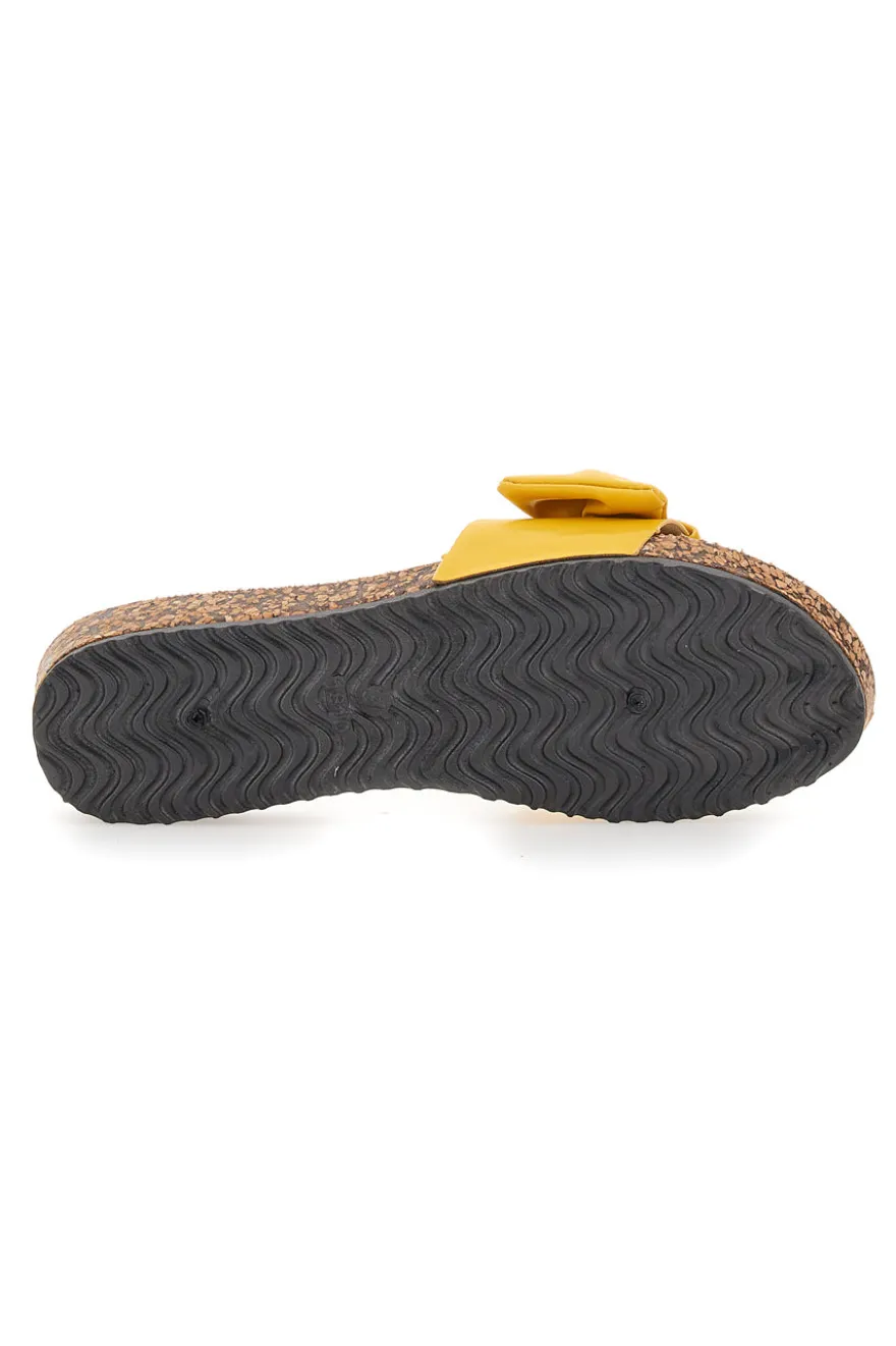 Ciabatte con fiocco giallo FUN BEACH 14191