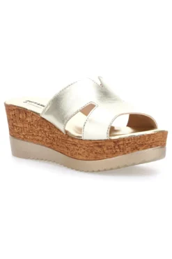 Ciabatte con Platform Oro Pittarello Love 3420