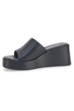 Ciabatte con zeppa neri minimal Rock'n Doll H3T9027