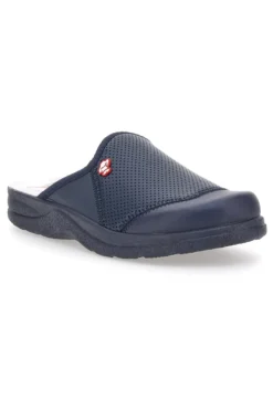 Ciabatte da Lavoro Blu Vera Pelle Made In Italy MR Chef 641