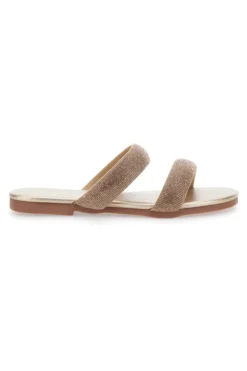 Ciabatte Flat Oro Con Strass Dorati First Lady 439
