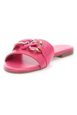 Ciabatte Flat Rosa Con Catena Mon Dieu 3396