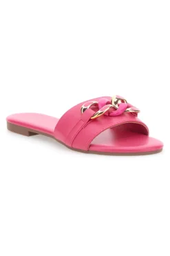Ciabatte Flat Rosa Con Catena Mon Dieu 3396