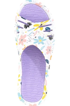 Ciabatte floreali viola multicolor fascia incrociata 2T2L 711