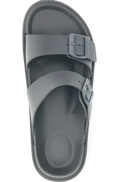 Ciabatte grigie con doppia fibbia 2t2l 72593