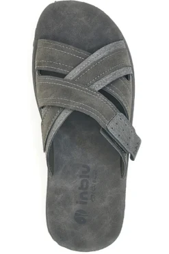 Ciabatte grigie con fasce incrociate comfort Inblu 10FN