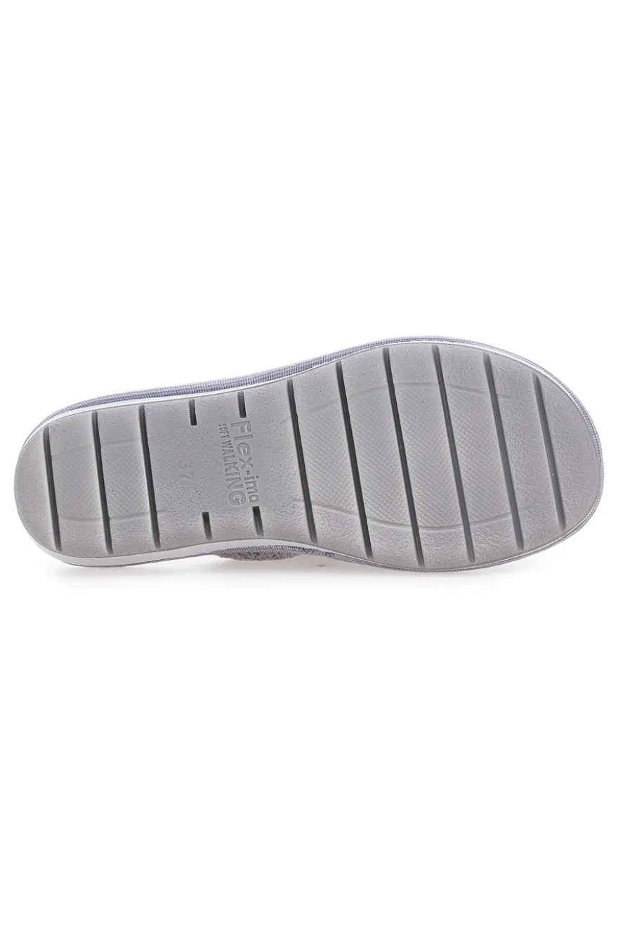 Ciabatte grigie con pois e fiocco decorativo Inblu 72 LB