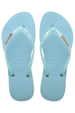 Ciabatte Infradito Havaianas Slim Flourish Azzurre