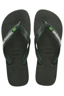 Ciabatte Infradito Verdi Havaians Brasil Logo