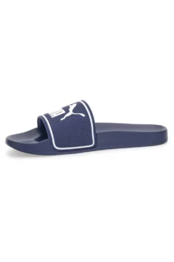 Ciabatte in Gomma Blu con Logo Puma Leadcat 2.0