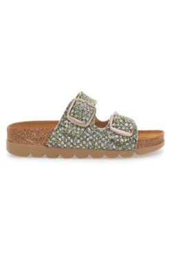 Ciabatte intrecciate multicolor con doppia fibbia PITTARELLO BIO 335P20630SR