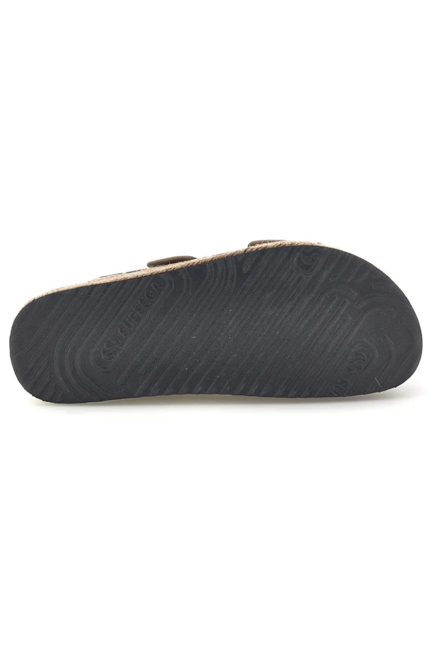 Ciabatte leopardate con doppia fibbia Superga S11Y279