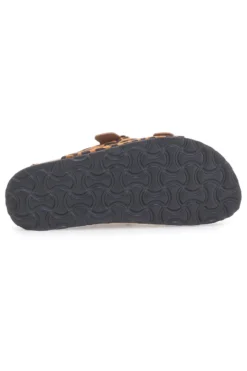 Ciabatte leopardate con doppia fibbia e plantare anatomico PITTARELLO SUN SR007