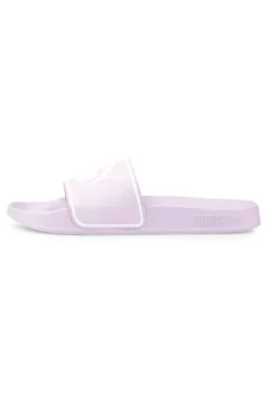Ciabatte lilla con fascia e logo bianco PUMA Leadcat 2