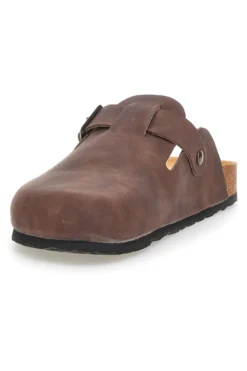 Ciabatte marrone con fibbia in vera pelle Pittarello Tierra 335A013PR