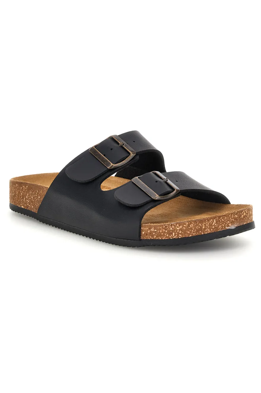 Ciabatte nere con doppia fibbia Pittarello tierra 335A038SR