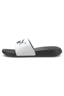 Ciabatte nere con fascia bianca Puma Popcat 20 Jr