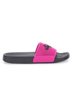 Ciabatte nere con fascia fucsia e logo Australian AU24W400