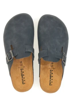 Ciabatte nere con fibbia in vera pelle Pittarello Tierra 335A013PR