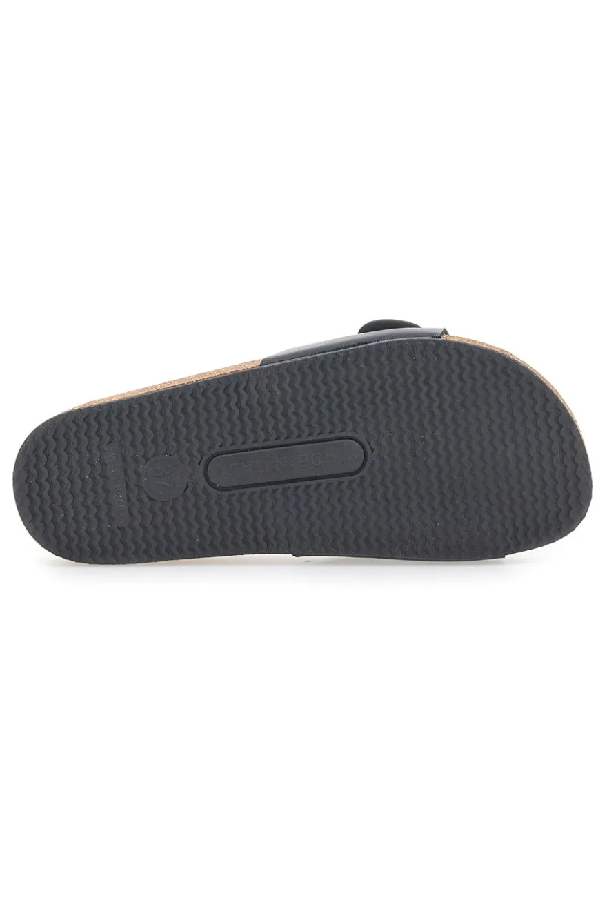 Ciabatte Nere con Fibbia Made in Italy PITTARELLO TIERRA 257A21030SR
