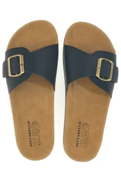 Ciabatte nere con fibbia Pittarello Sun AP26S1098