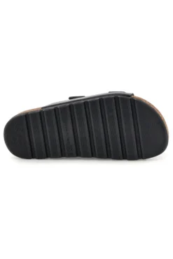 Ciabatte nere con sottopiede in vera pelle Pittarello Bio 335P20630SR