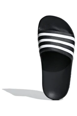 Ciabatte nere e bianche con strisce Adidas Adilette Aqua K