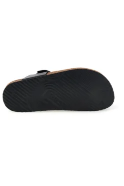 Ciabatte nere infradito con sottopiede preformato Made in Italy in vera pelle Superga S31C370
